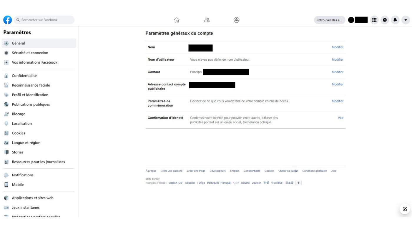Supprimer ses données de Facebook