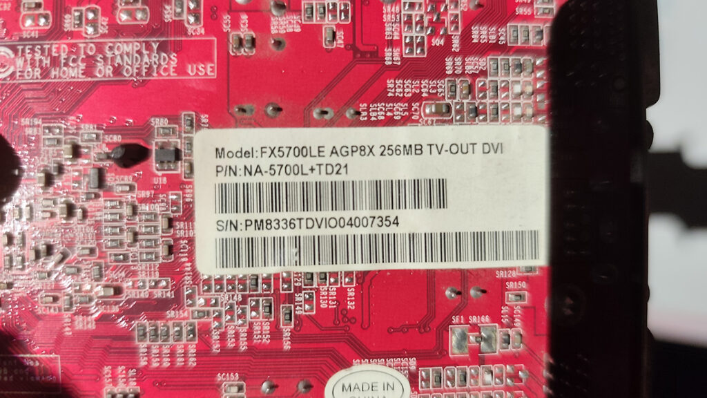 Bios carte graphique Geforce FX 5700LE