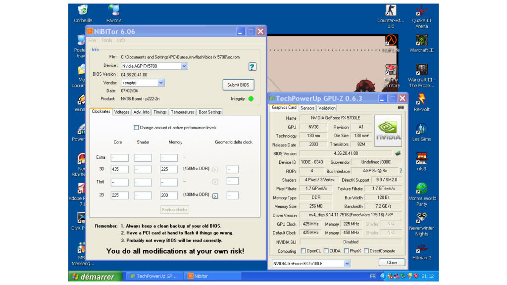 Bios carte graphique Geforce FX 5700LE
