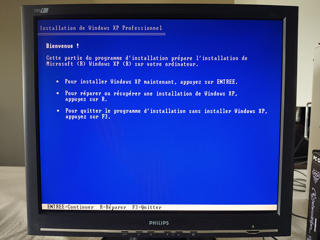 Installation Windows XP