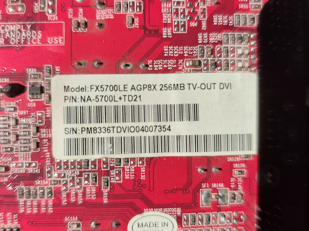 Bios carte graphique Geforce FX 5700LE